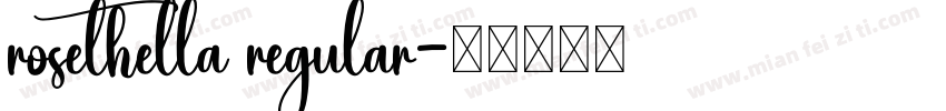 rosethella regular字体转换